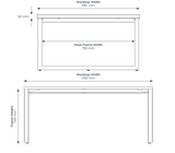 OL Anvil 2-User Double Sided Workspace – White Top with Black Frame