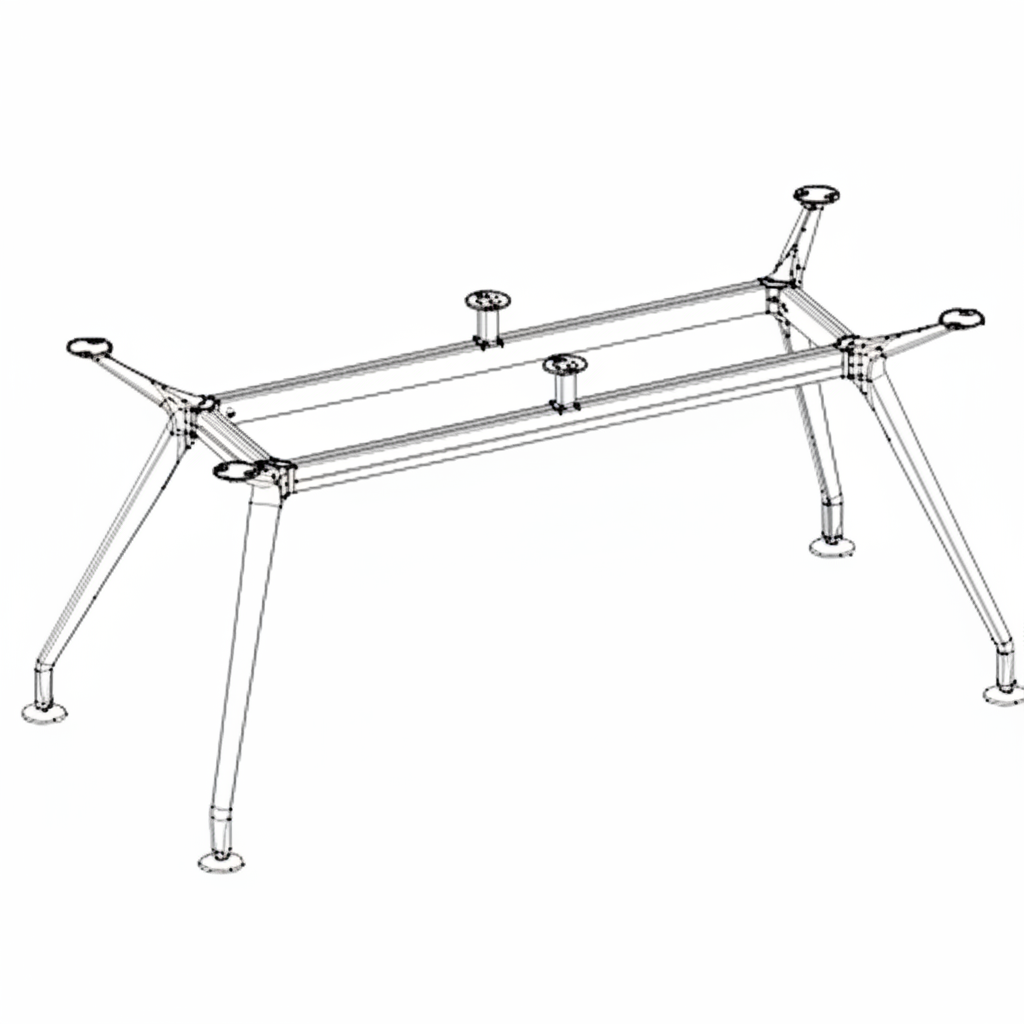 DD Apollo Metal Boardroom Table Base