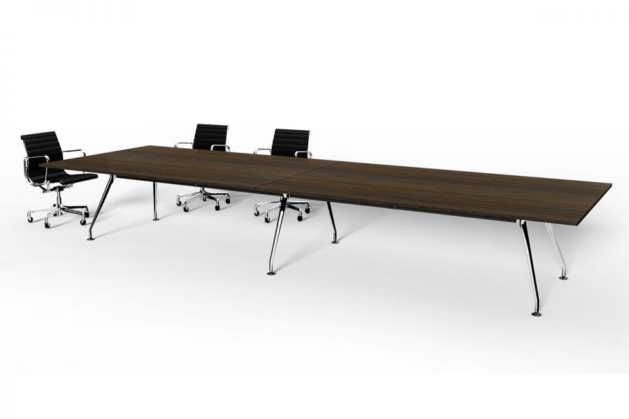 DD Apollo Polished Steel Base Boardroom Table