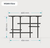 OL Arcos Marble Top Black Metal Base Round Coffee Table