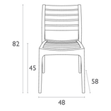 FL Ares Hospitality Outdoor Stackable Chair