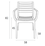 FL 3 Piece Outdoor Poolside Setting with Artemis Armchair