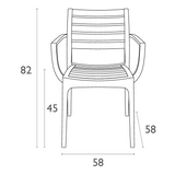 FL Artemis Hospitality Outdoor Stackable Armchair