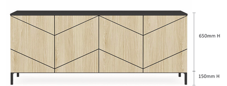 DD Austin 4 Door Credenza Buffet
