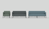 OL Avalon Fabric Upholstered Reception Area 3 Seater Sofa