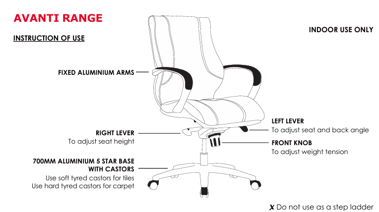 ST Avanti Medium Back Ergonomic Executive Chair