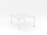 OL Axis Stretch Double Sided Desk – White Top with White Frame