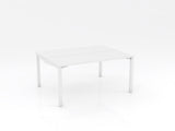 OL Axis Stretch Double Sided Desk – White Top with White Frame