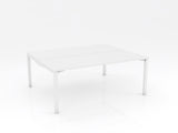 OL Axis Stretch Double Sided Desk – White Top with White Frame