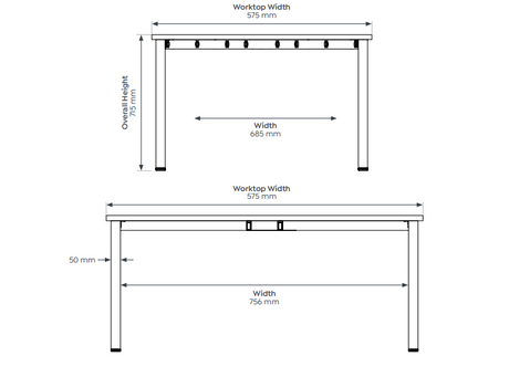 OL Axis 4-User Double Sided Workspace – White Top with White Frame