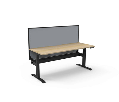 RL Boost Plus Motorized Height Adjustable Workstation with Aluminium Framed Screen