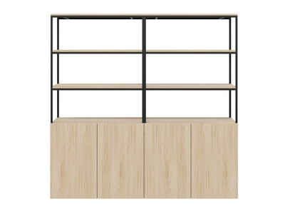 DD Banc Welded Framed 4 Door Cupboard with 2 Open Shelves