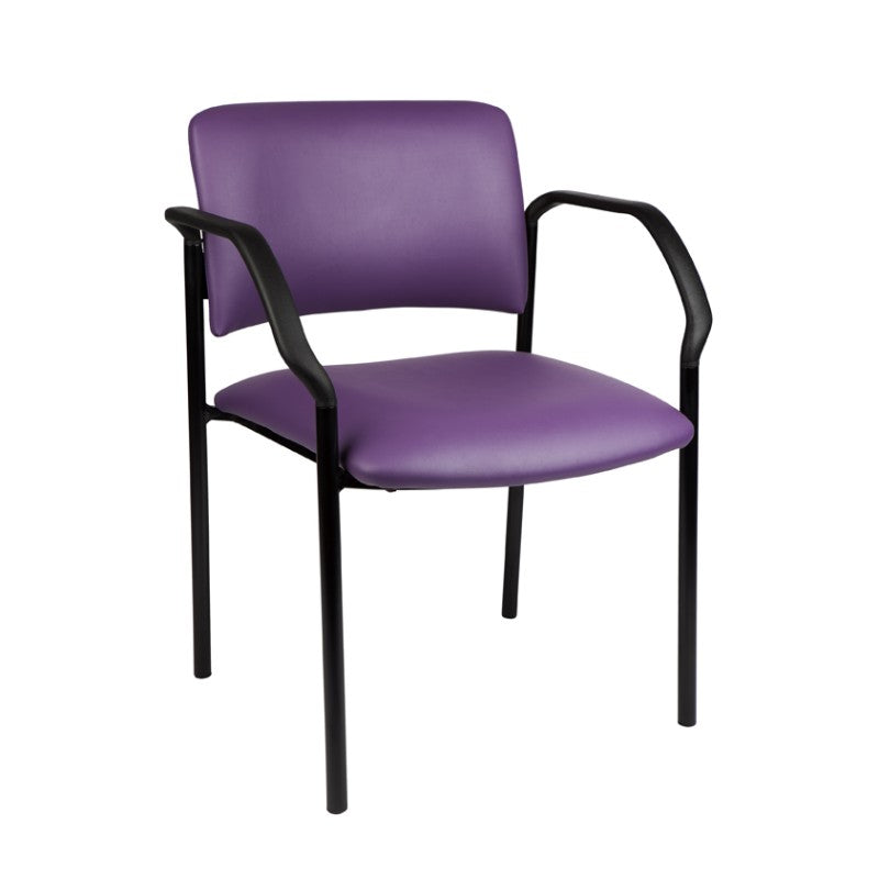 MA Belmont Fabric or Vinyl Upholstered Drop Arm Stackable Visitor Chair