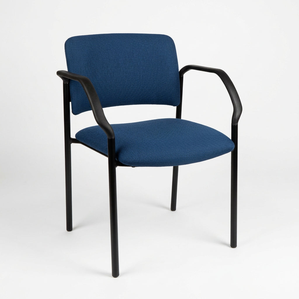 MA Belmont Fabric or Vinyl Upholstered Drop Arm Stackable Visitor Chair