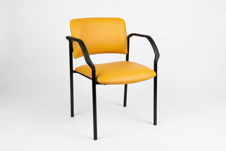 MA Belmont Fabric or Vinyl Upholstered Drop Arm Stackable Visitor Chair