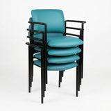 MA Belmont Fabric or Vinyl Upholstered Stackable Visitor Armchair