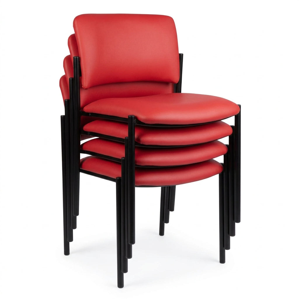 MA Belmont Fabric or Vinyl Upholstered Stackable Side Chair