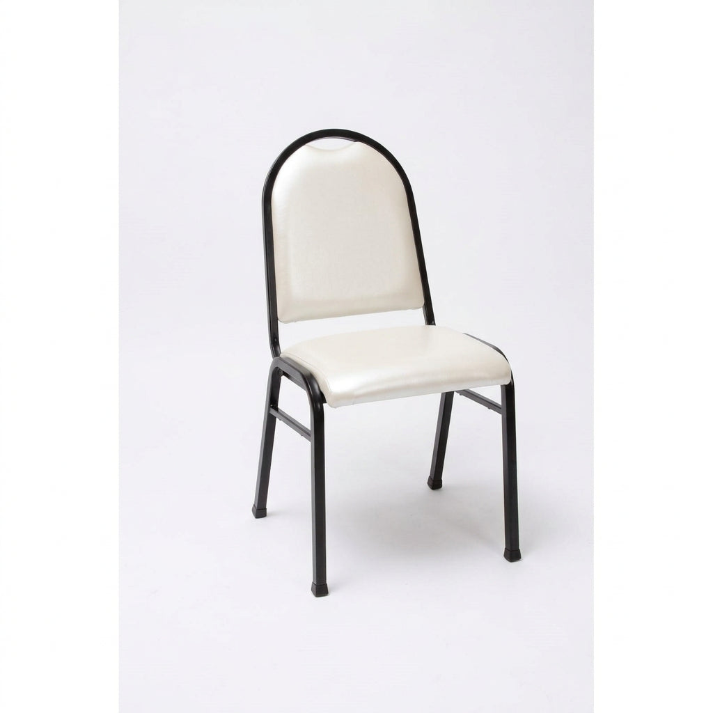 MA Bistro Fabric or Vinyl Upholstered Metal Legs Hospitality Stackable Chair