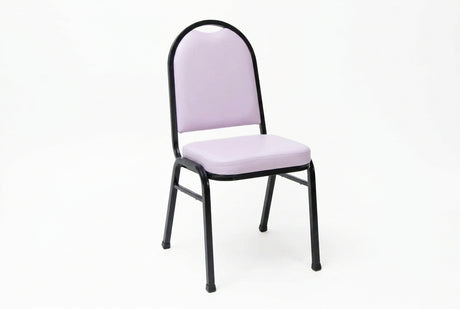 MA Bistro Fabric or Vinyl Upholstered Metal Legs Hospitality Stackable Chair