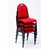 MA Bistro Fabric or Vinyl Upholstered Metal Legs Hospitality Stackable Chair