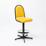 MA Bistro Fabric or Vinyl Upholstered Hospitality Swivel Bar Stool with Back