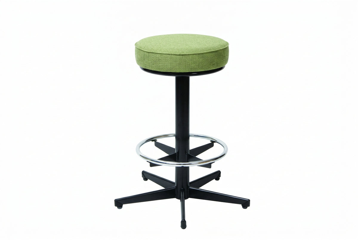 MA Bistro Fabric or Vinyl Upholstered Hospitality Swivel Bar Stool