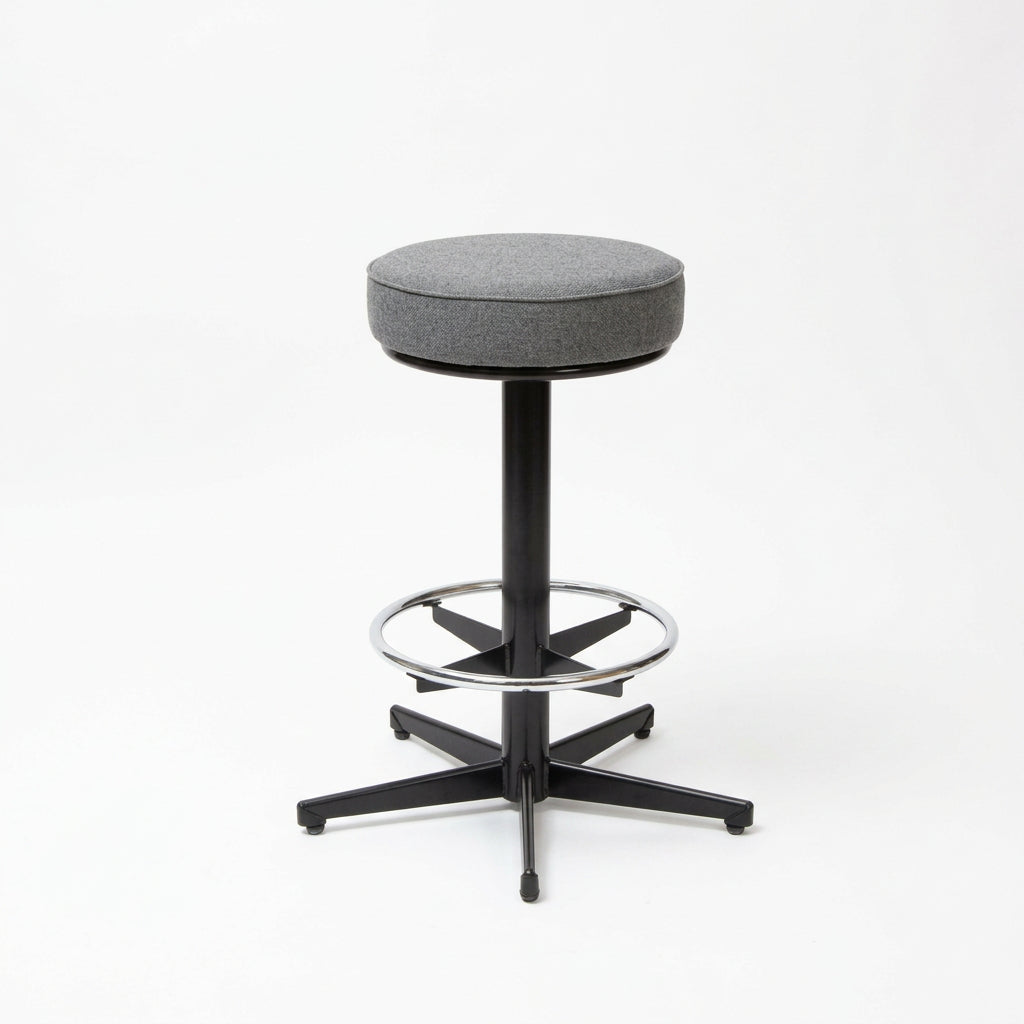 MA Bistro Fabric or Vinyl Upholstered Hospitality Swivel Bar Stool