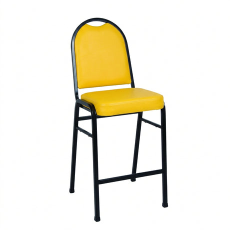 MA Bistro Fabric or Vinyl Upholstered Hospitality Stackable Bar Stool with Backrest