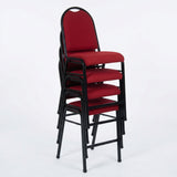 MA Bistro Fabric or Vinyl Upholstered Hospitality Stackable Bar Stool with Backrest