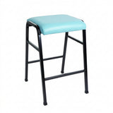 MA Bistro Fabric or Vinyl Upholstered Metal Legs Hospitality Stackable Barstool