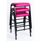 MA Bistro Fabric or Vinyl Upholstered Metal Legs Hospitality Stackable Barstool