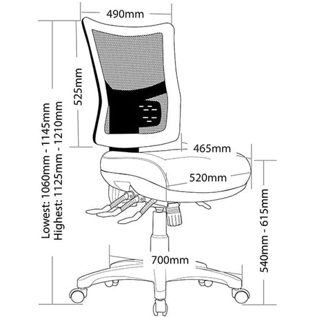 ST Brent Mesh Back Task Chair