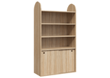 DD Bosco 3 Tier Bookshelf with Sliding Door Storage