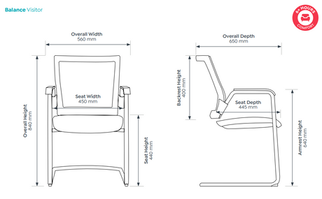 OL Balance Mesh Back Sled Base Visitor Chair