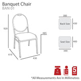 MA Banquet Fabric or Vinyl Upholstered Stackable Multi Use Chair