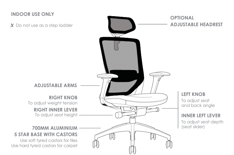 ST Baxter Mesh Back Executive Chair