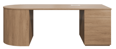 DD Bella 2 Drawer 1 File Drawer Executive Desk