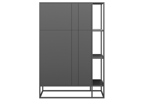 DD Benni Welded Framed 2 Door Storage Cupboard with Open Shelves