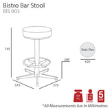 MA Bistro Fabric or Vinyl Upholstered Hospitality Swivel Bar Stool