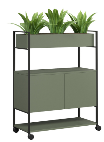 DD Blake 2 Door Mobile Planter Storage