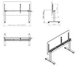 RL Boost Crank Flip Top Height Adjustable Table with Castors