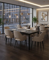 FL Orleans Bourbon PU Leather Upholstered Aluminium Legs Hospitality Armchair