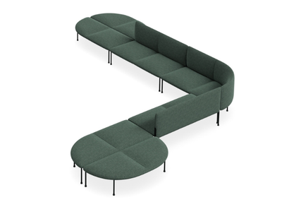 DD Bowral Fabric Upholstered 13 Seater Angle Breakout Seating