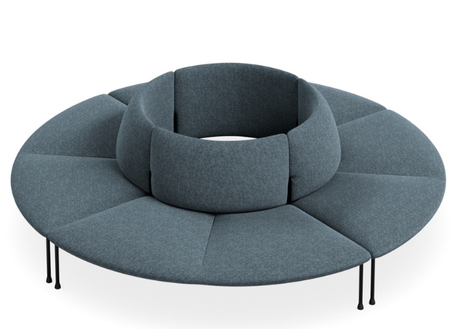 DD Bowral Fabric Upholstered 8 Seater Round Breakout Seating