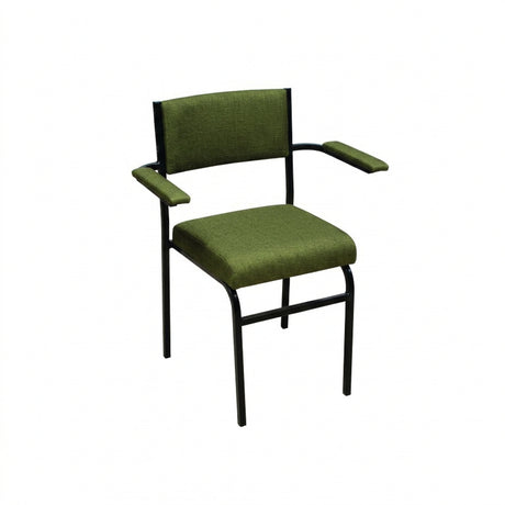 MA Client Fabric or Vinyl Upholstered Stackable Hospitality Chair with Armrest