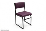 MA Client Fabric or Vinyl Upholstered Stackable Sled Base Visitor Chair