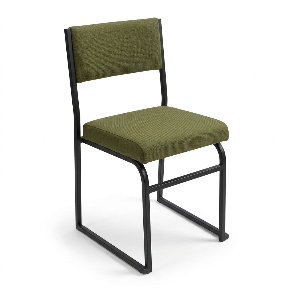 MA Client Fabric or Vinyl Upholstered Stackable Sled Base Visitor Chair