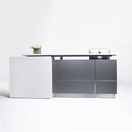 GP Calvin Reception Counter in 2 Pack Finish with Stone Hob