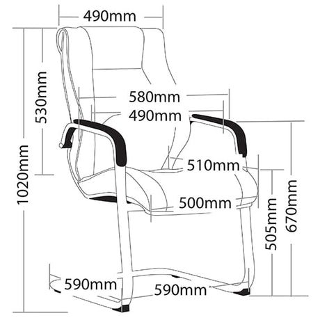 ST Camry PU Leather Executive Visitor Chair