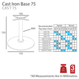 MA Cast Iron Pedestal Base Round Meeting Table